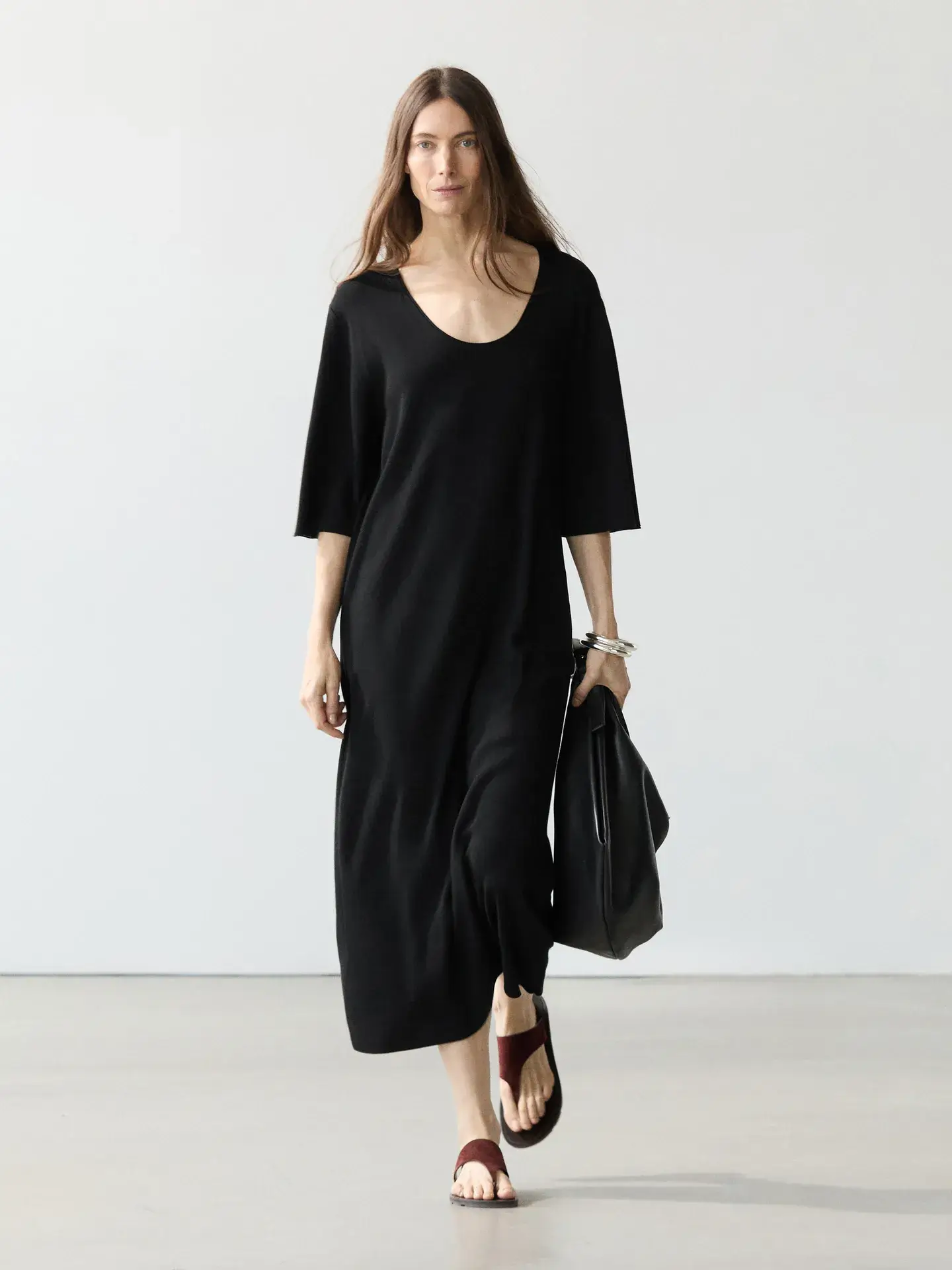 Massimo Dutti t-shirt dress black