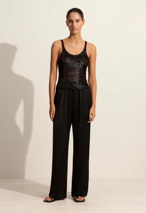 Matteau crochet sequin tank