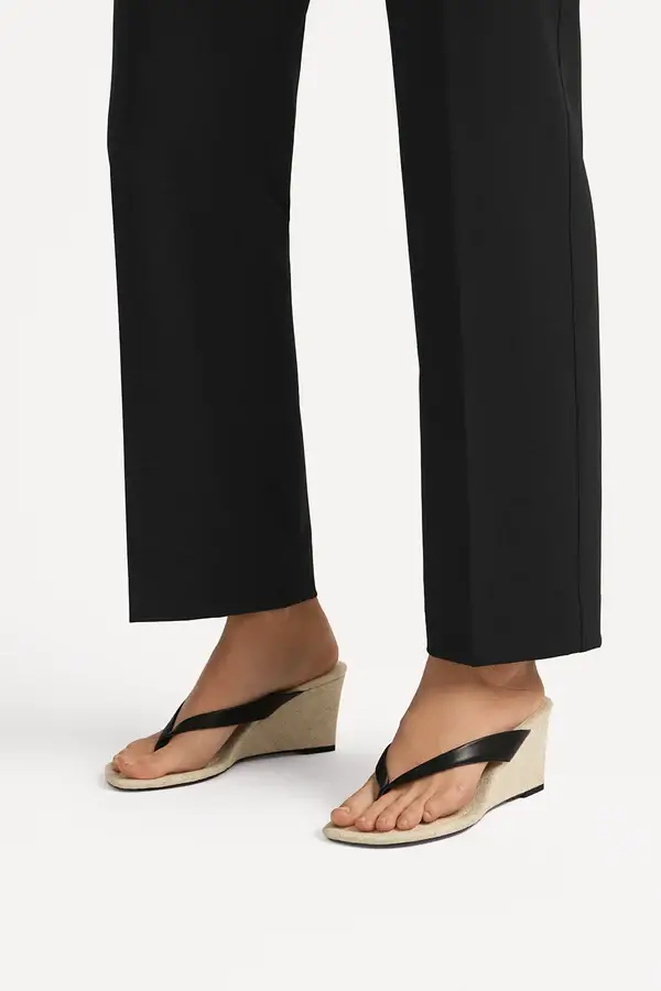 Nelson Made canvas wedge sandal