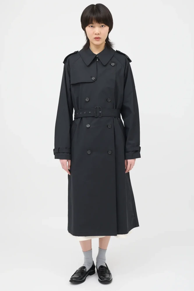 Nili Lotan black trench coat