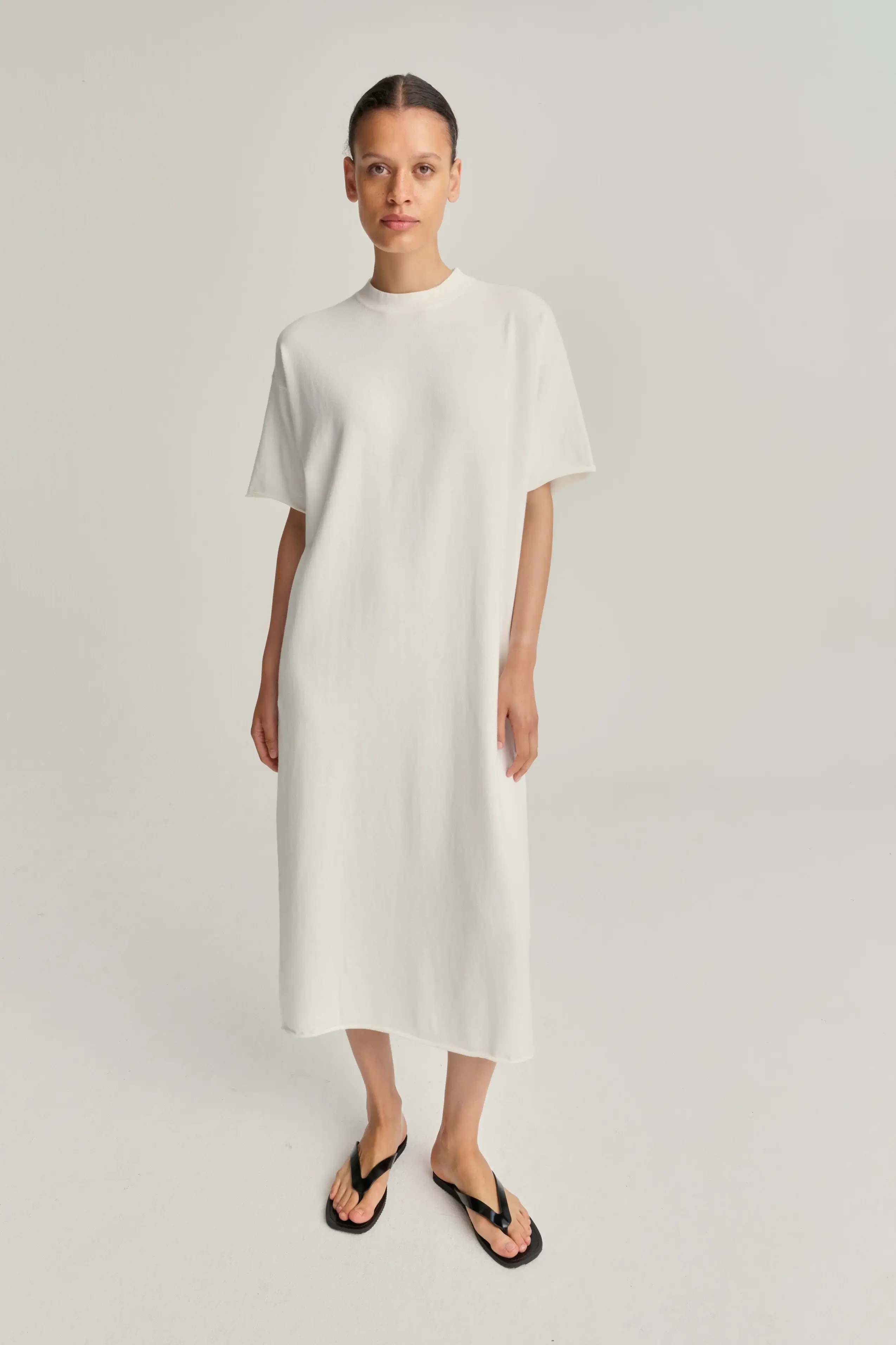 Rhea cream t-shirt dress