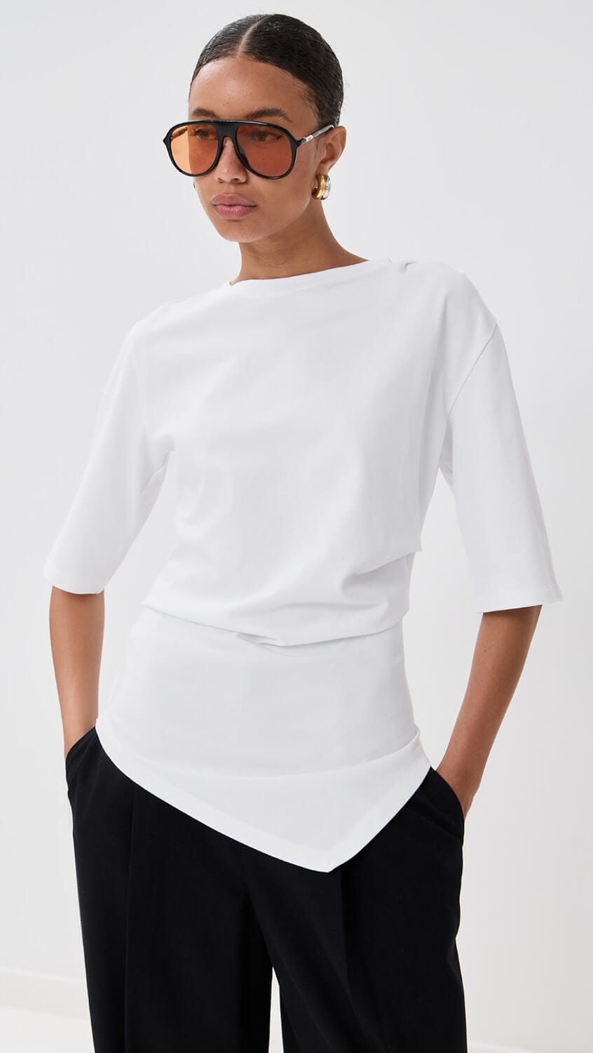 Rohe white reinvented twisted t-shirt