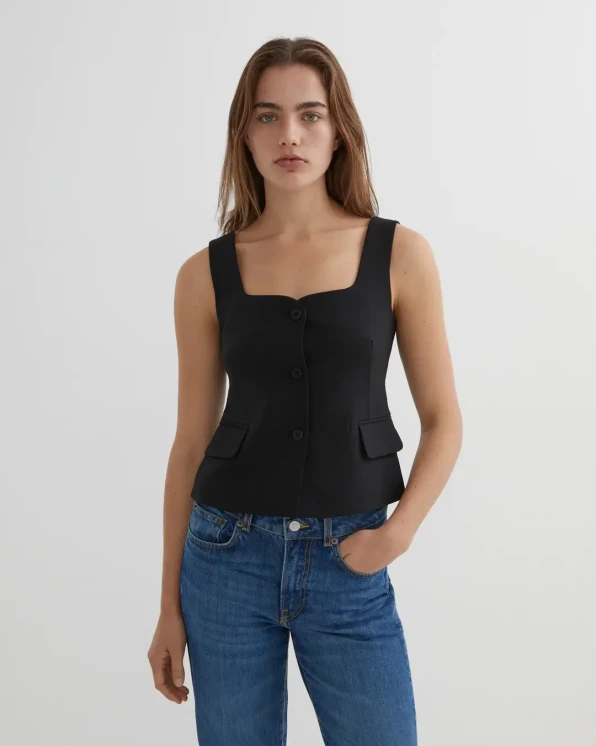 SIR the label leni black bodice vest