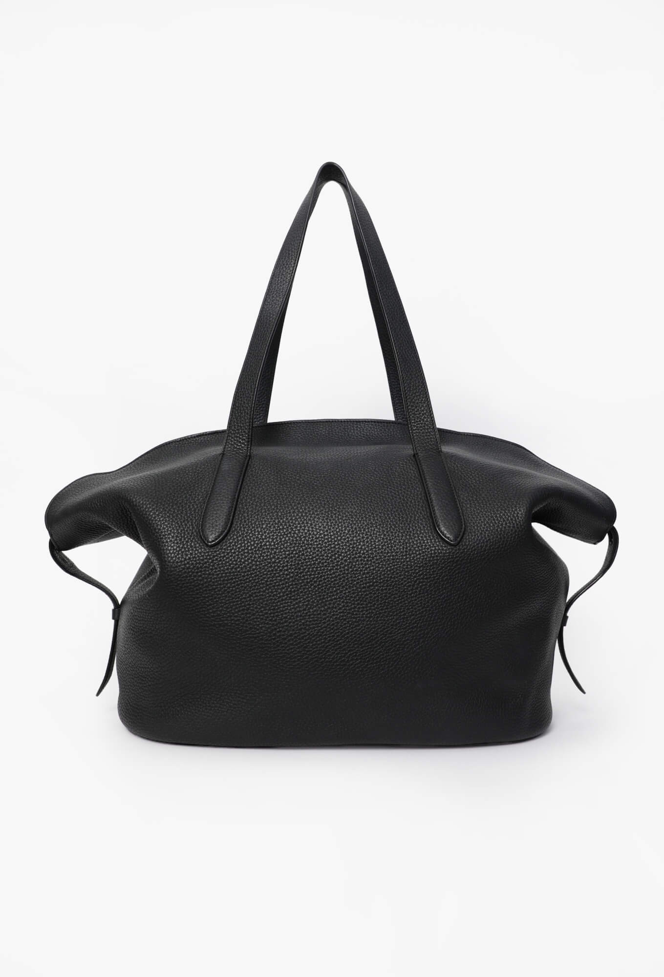 The Row avalon black calfskin tote bag