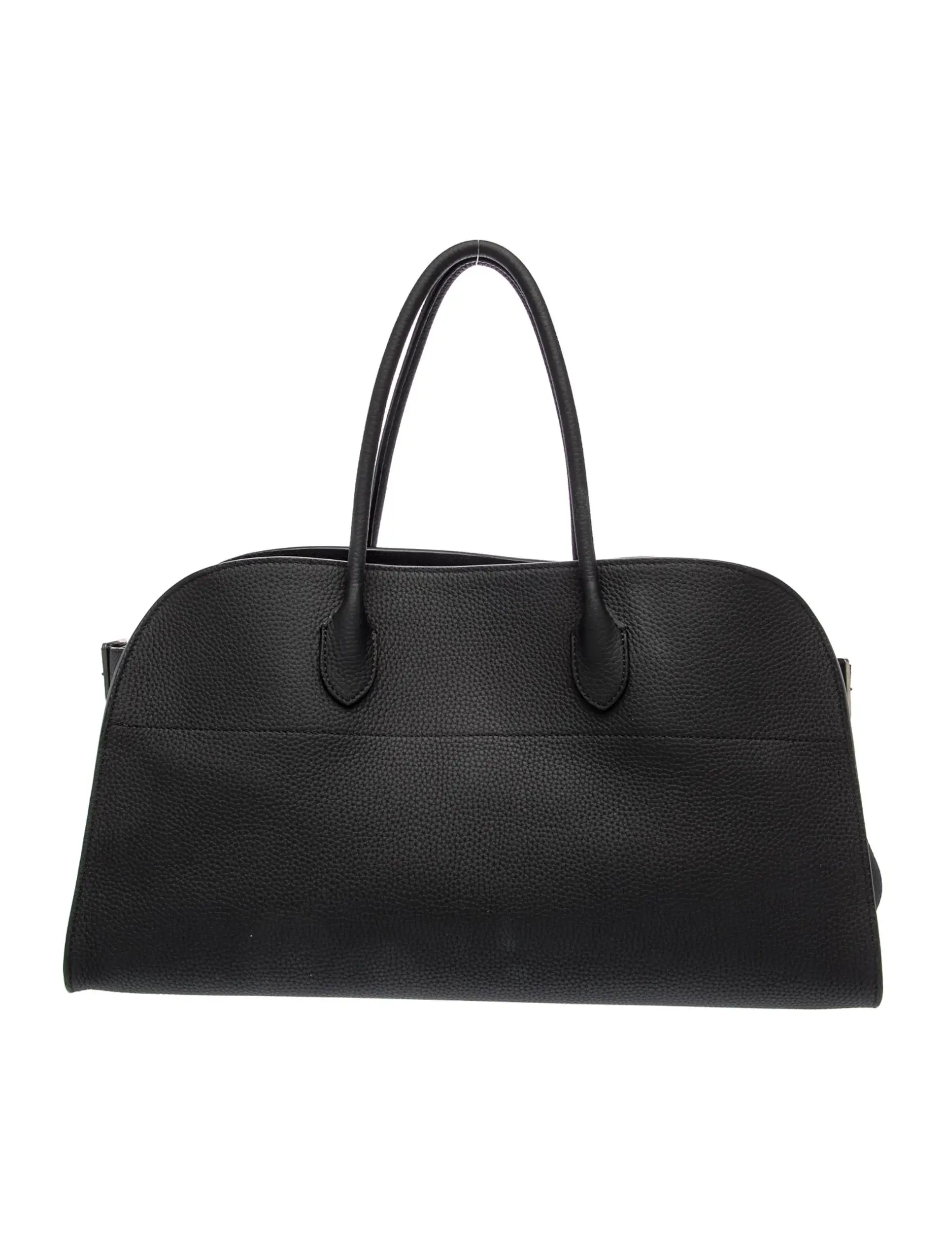 The Row black leather margaux bag