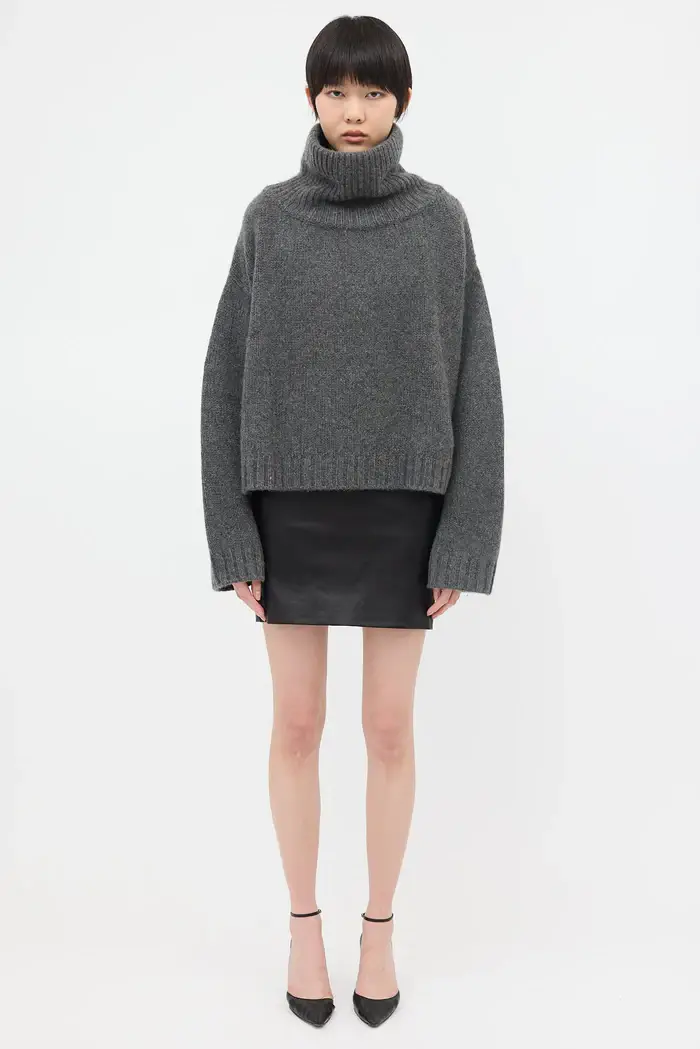 The Row grey turtleneck jumper