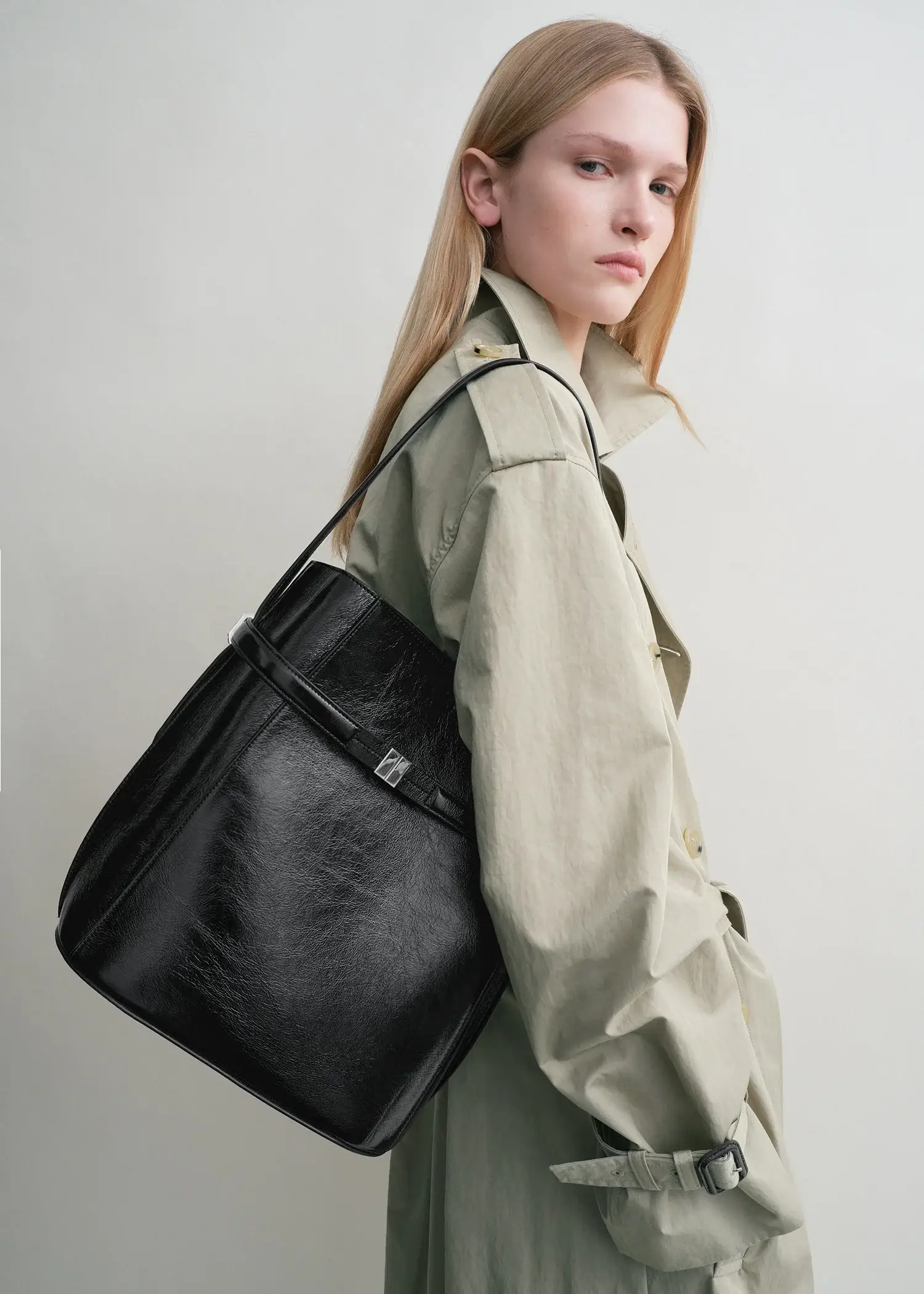 Toteme black belted bucket bag