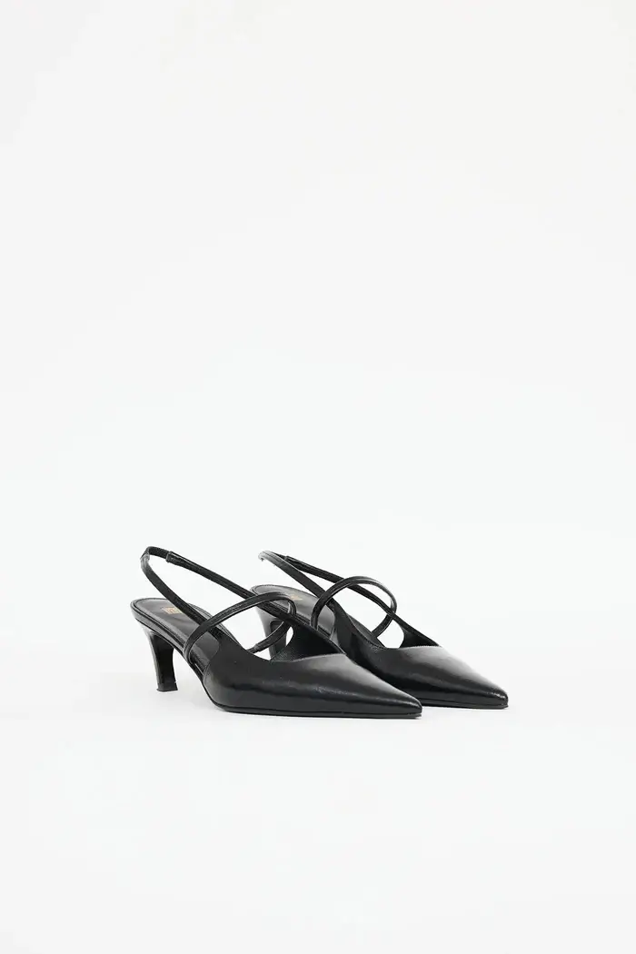 Toteme black slingback heels