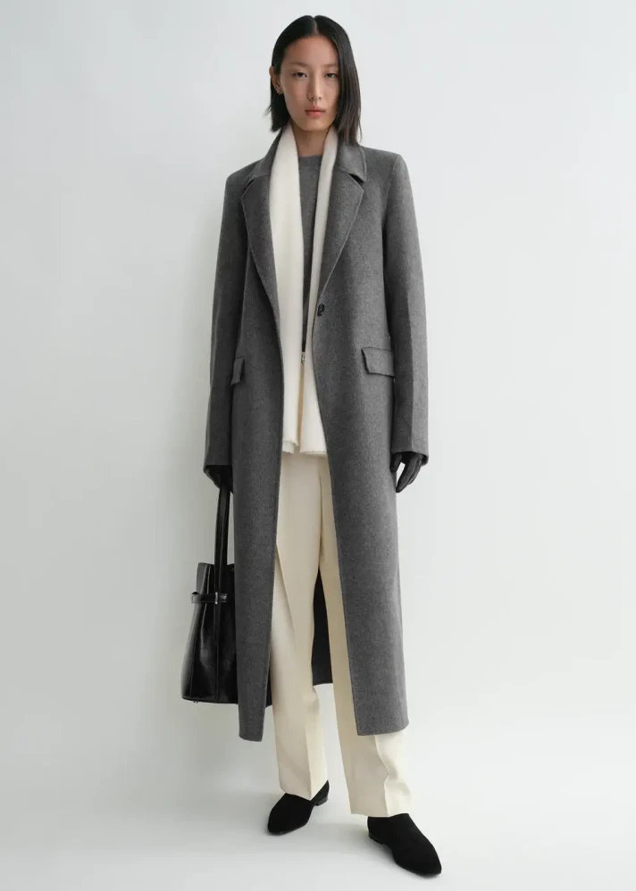 Toteme grey  Classic doublé wool coat
