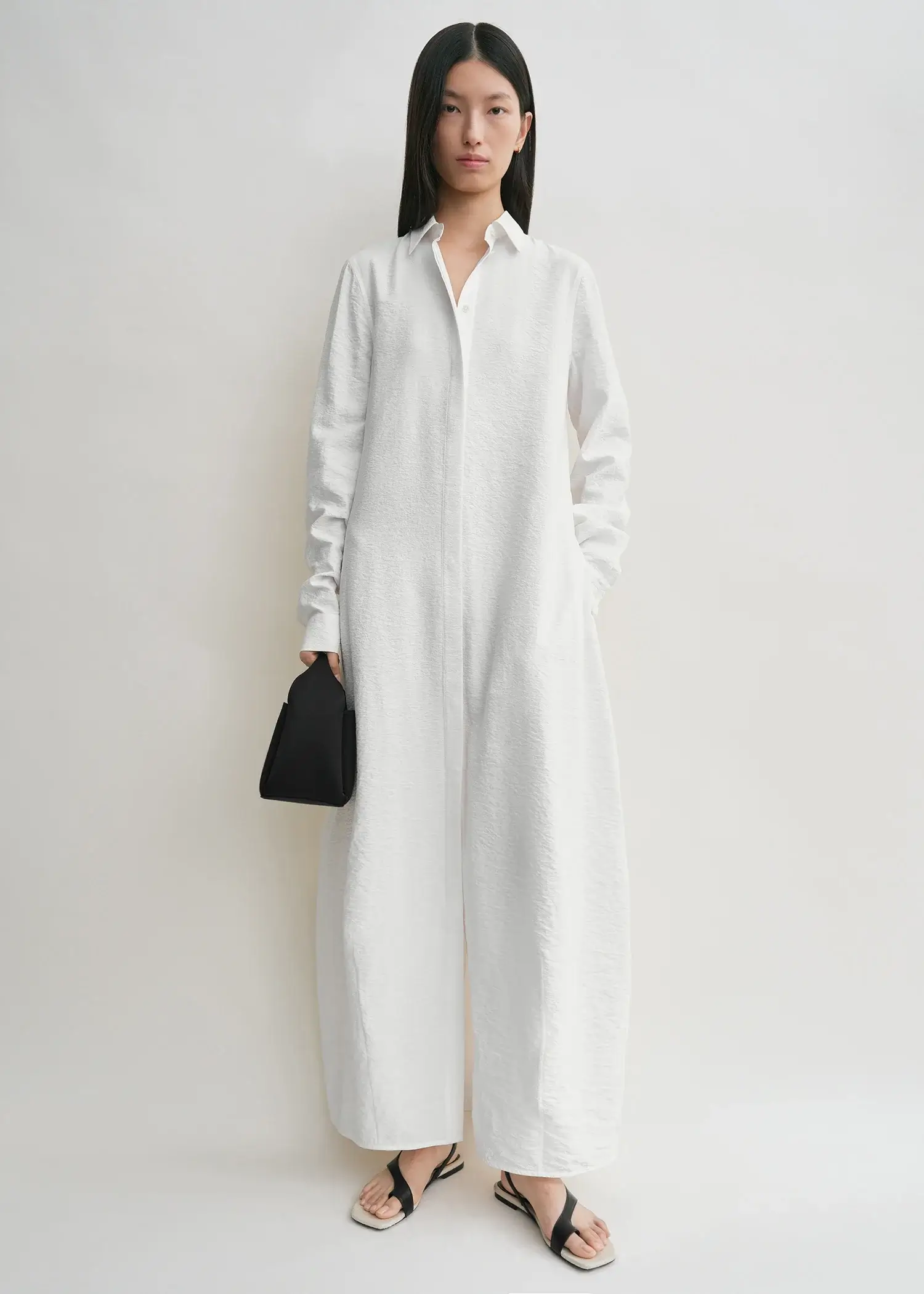Toteme white parachute shirtdress
