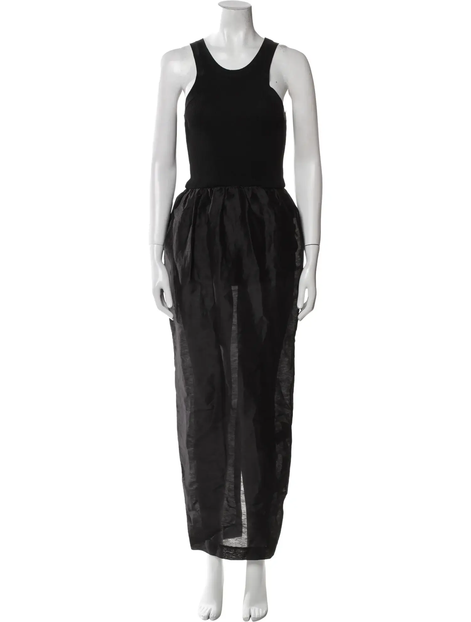 Toteme sheer black maxi dress