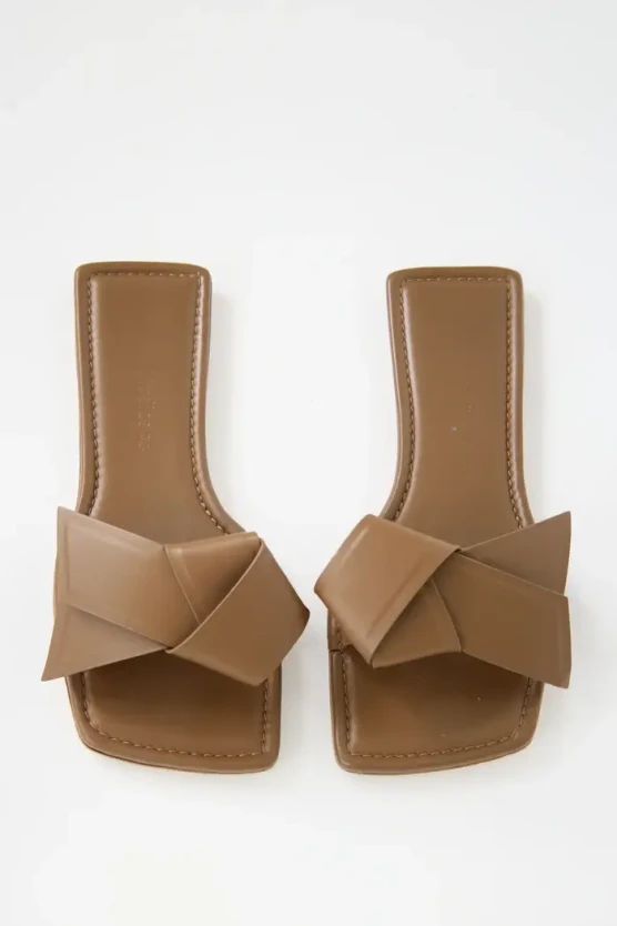 Acne leather square bow sandals