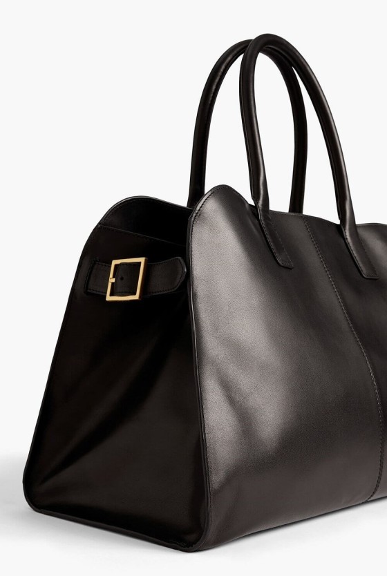 Witchery black emmie leather tote bag