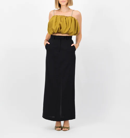 Zena Presley black midi maxi pencil skirt