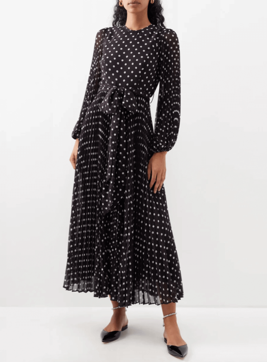 Zimmermann Sunray polka-dot recycled-georgette dress