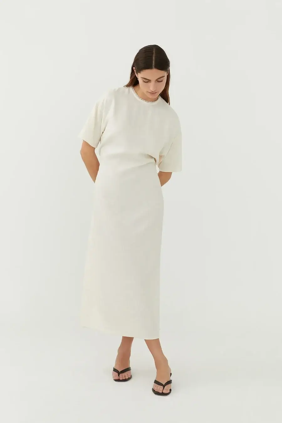 the slow lael woven tee dress