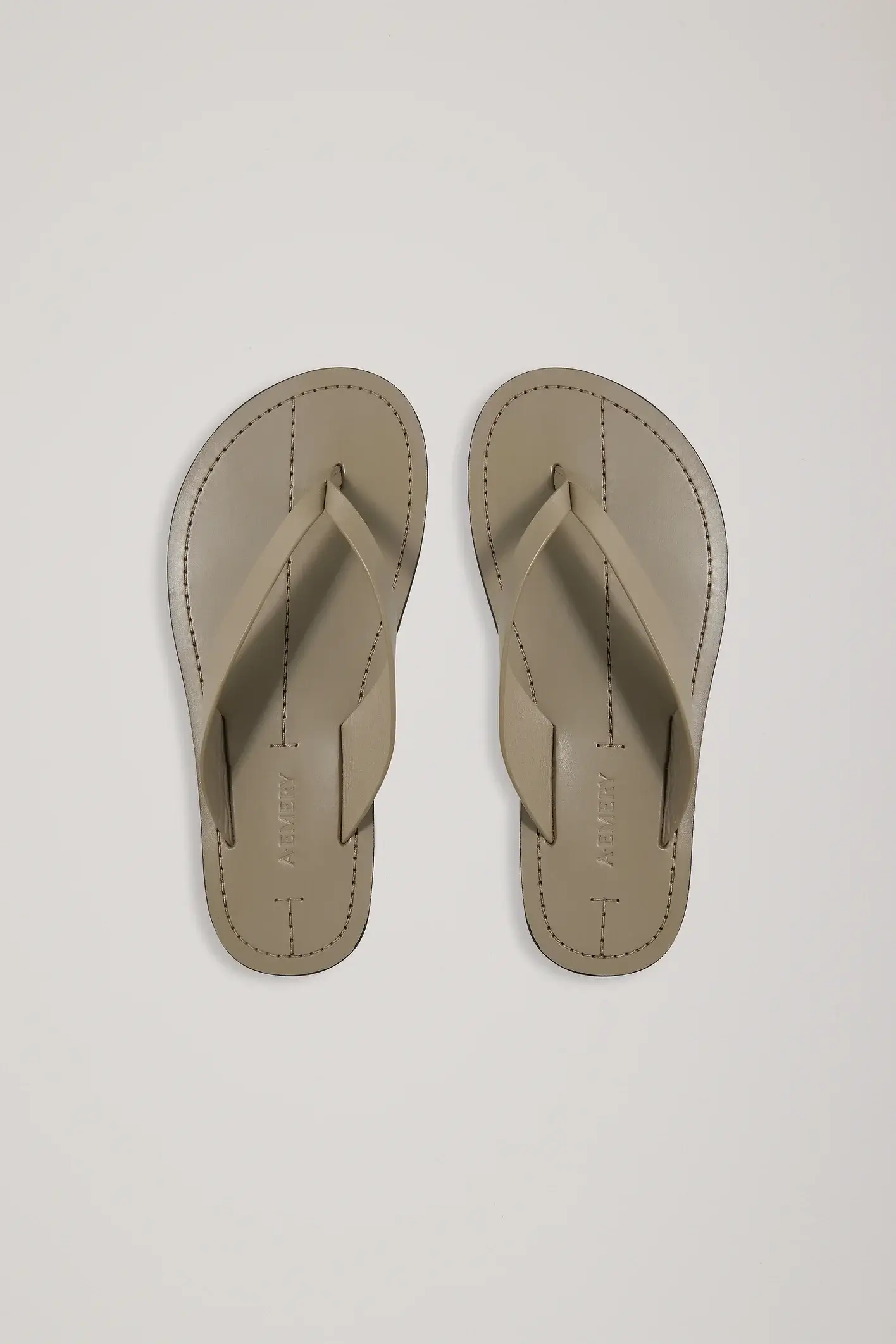 A Emery olive flip flop sandals