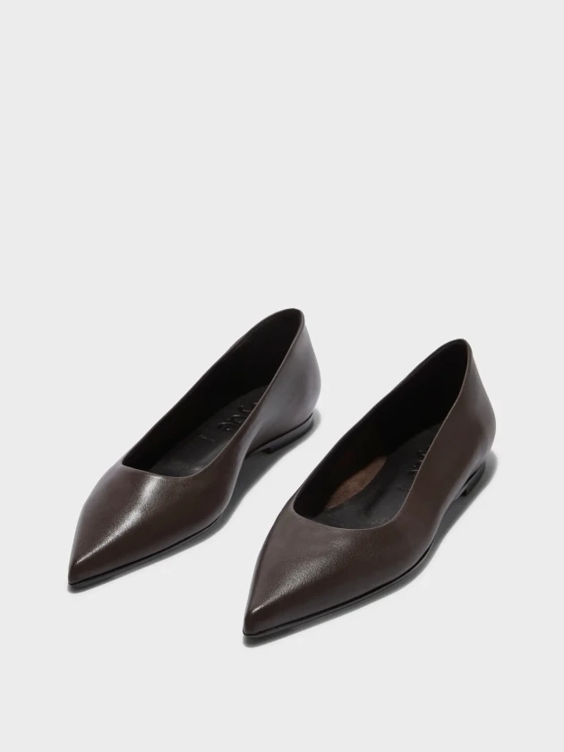 Aeyde brown cassy flats