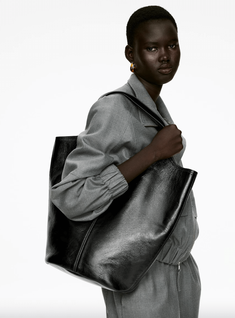 Arket black tote bag