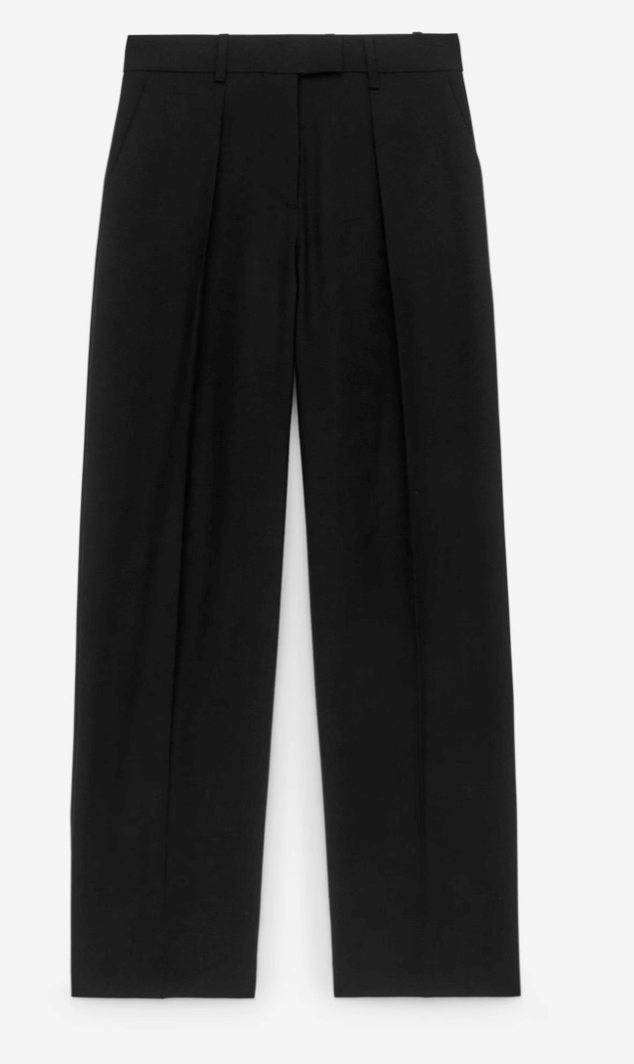 arket black tailored pants