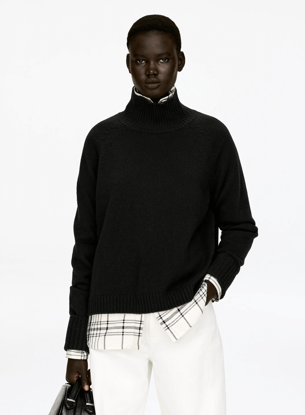 Arket black turtleneck jumper
