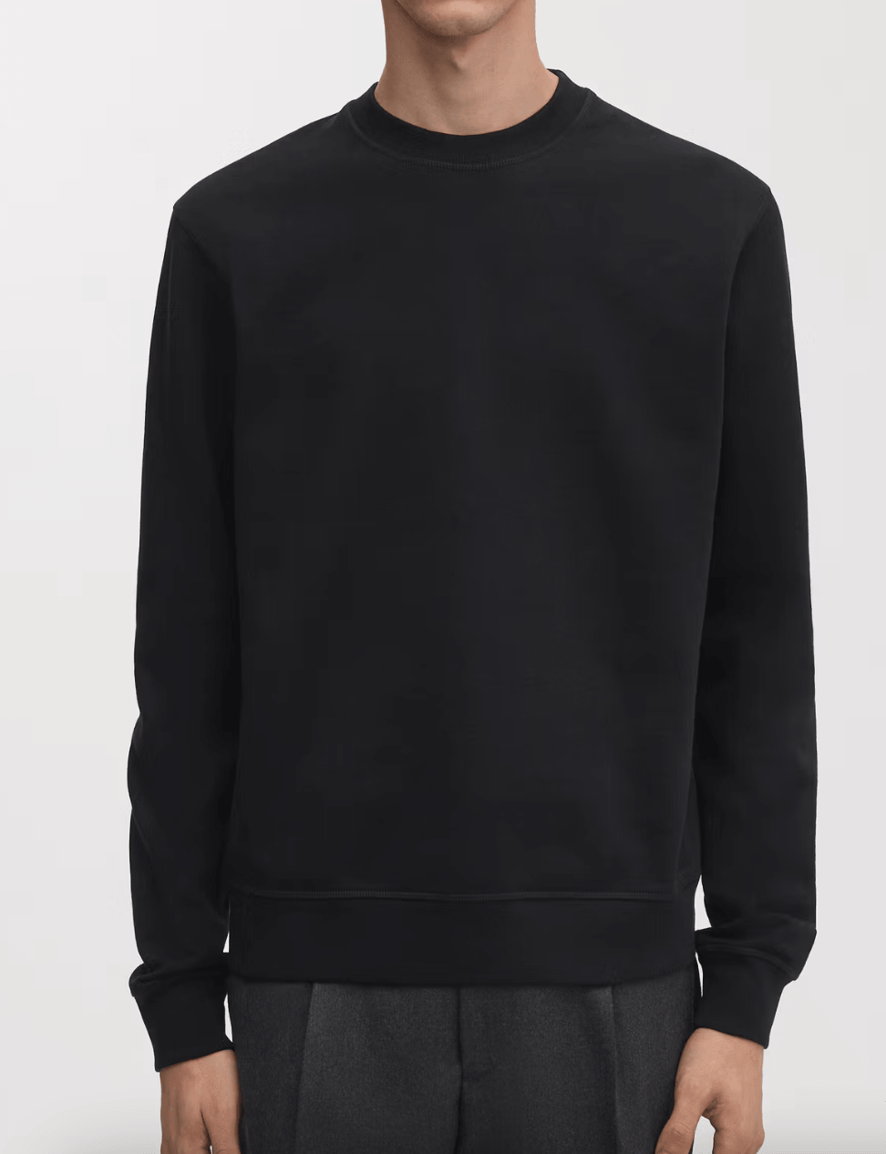 Asket mens black sweatshirt