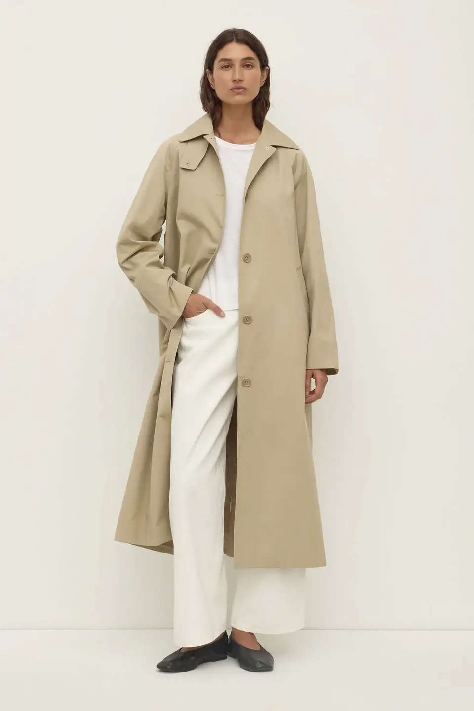 Assembly Label  trench coat