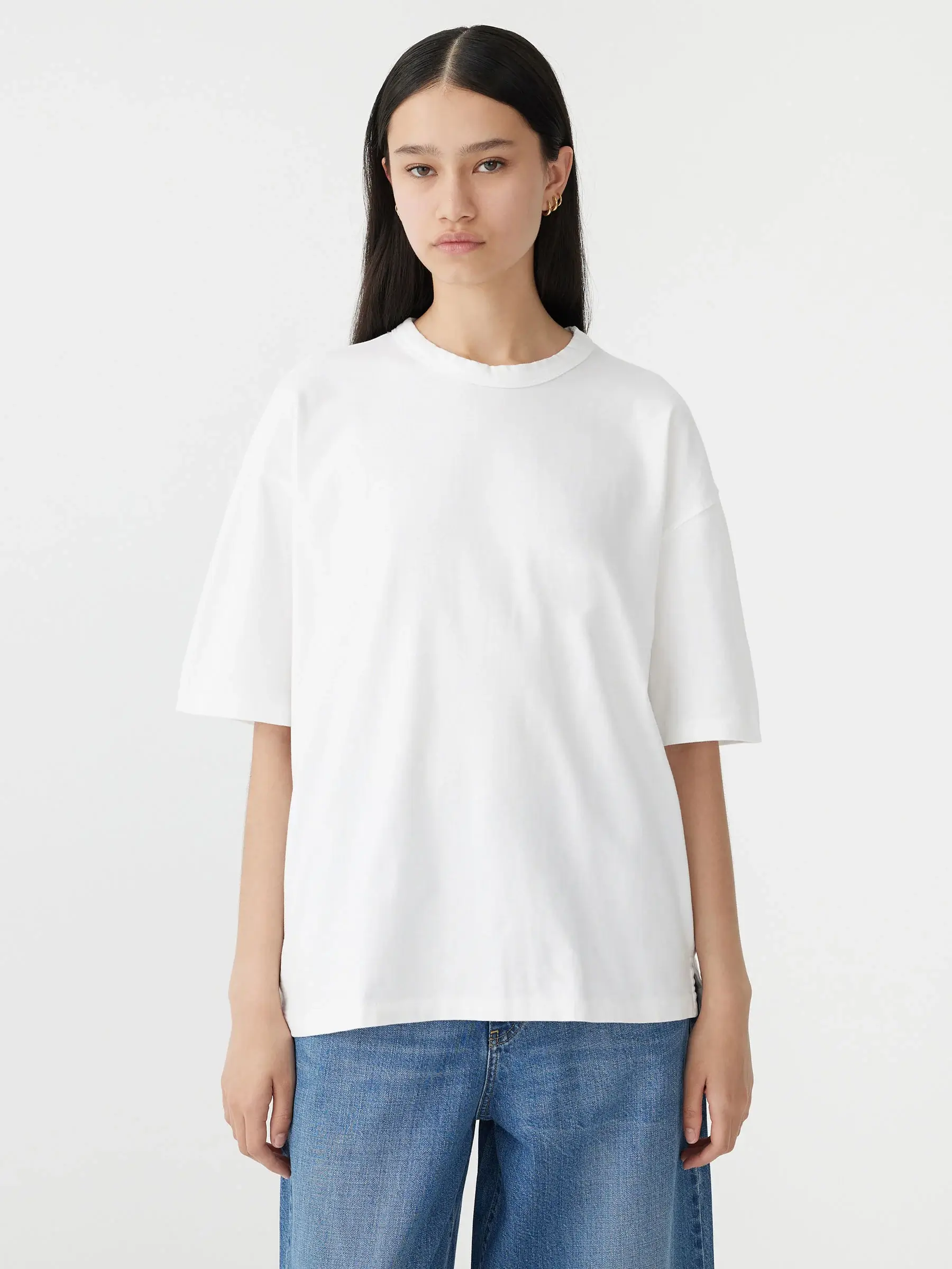 Bassike oversized white t-shirt