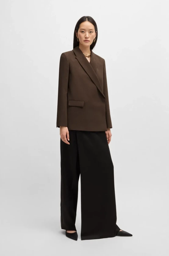 Boss brown wrap blazer