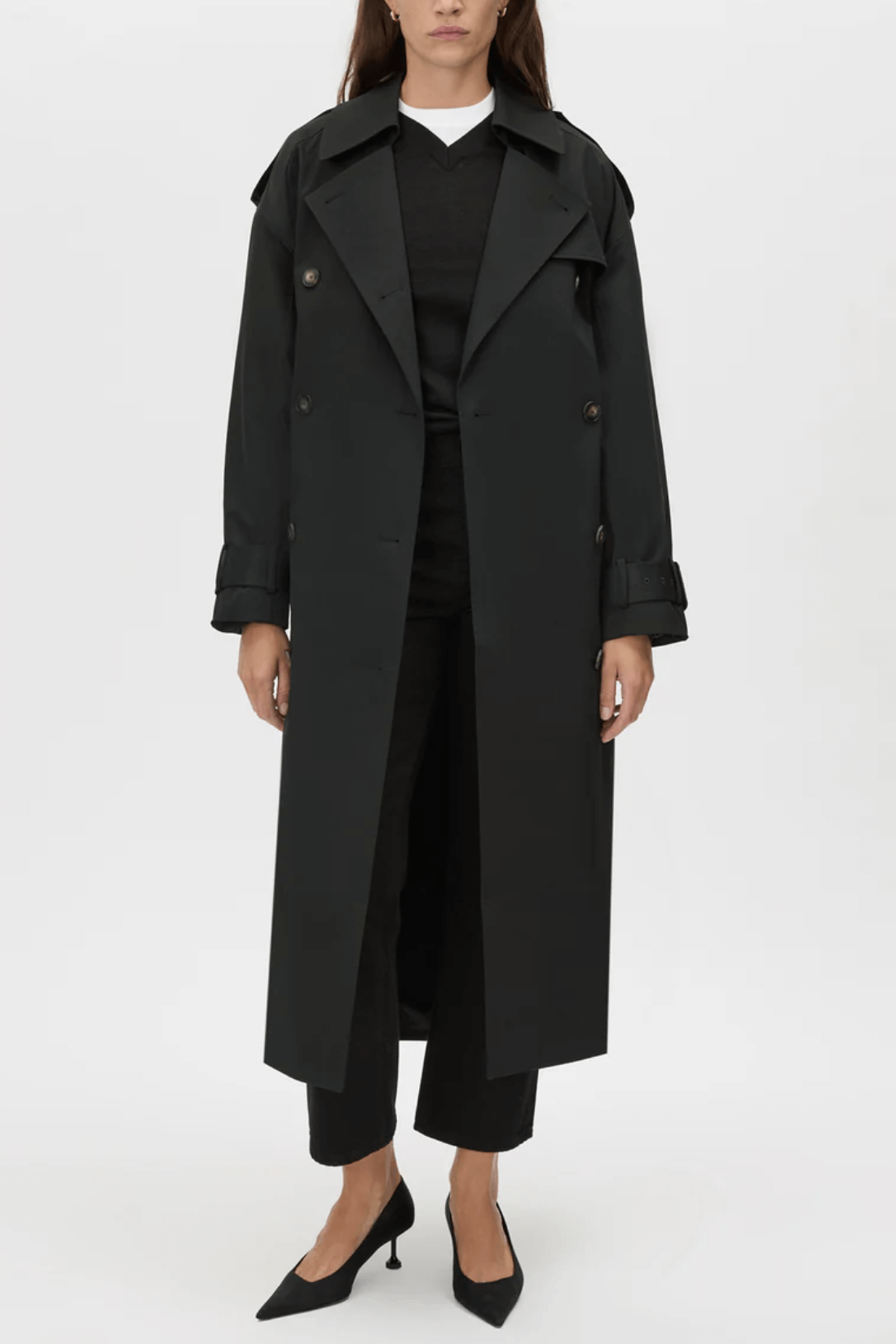 Camilla & Marc black trench coat