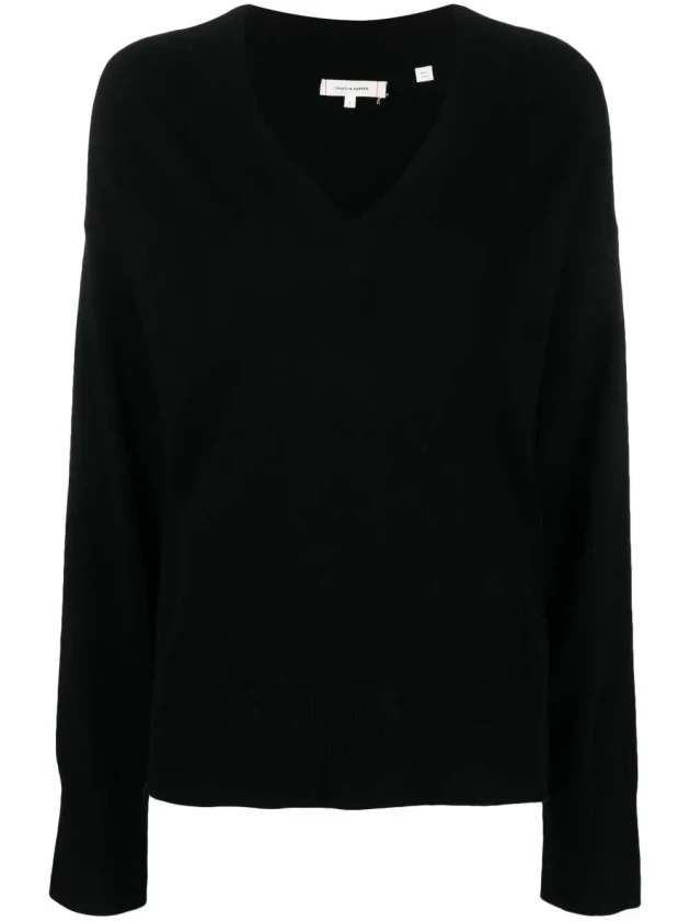 Chinti and Parker v neck black jumper