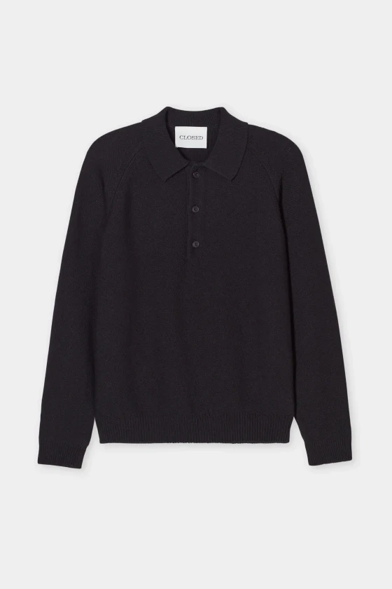 Closed black polo jumper