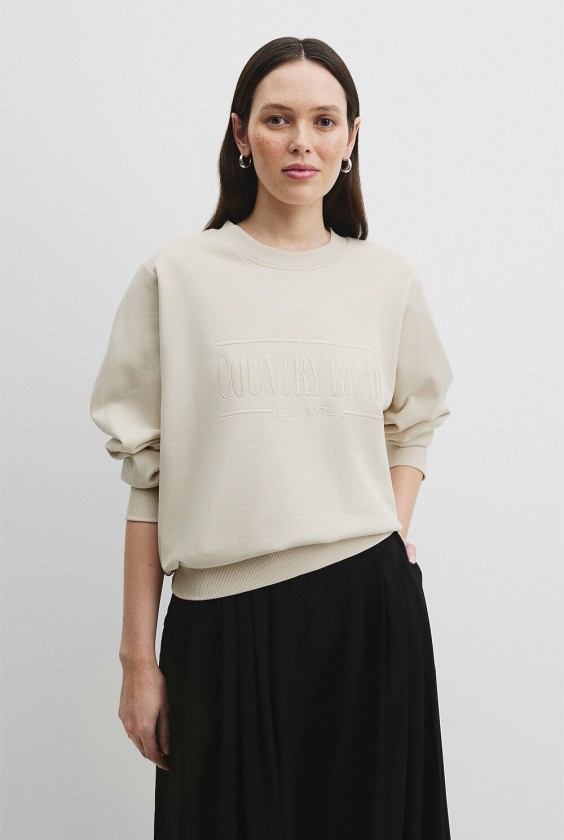 Country road cream sweatshirt