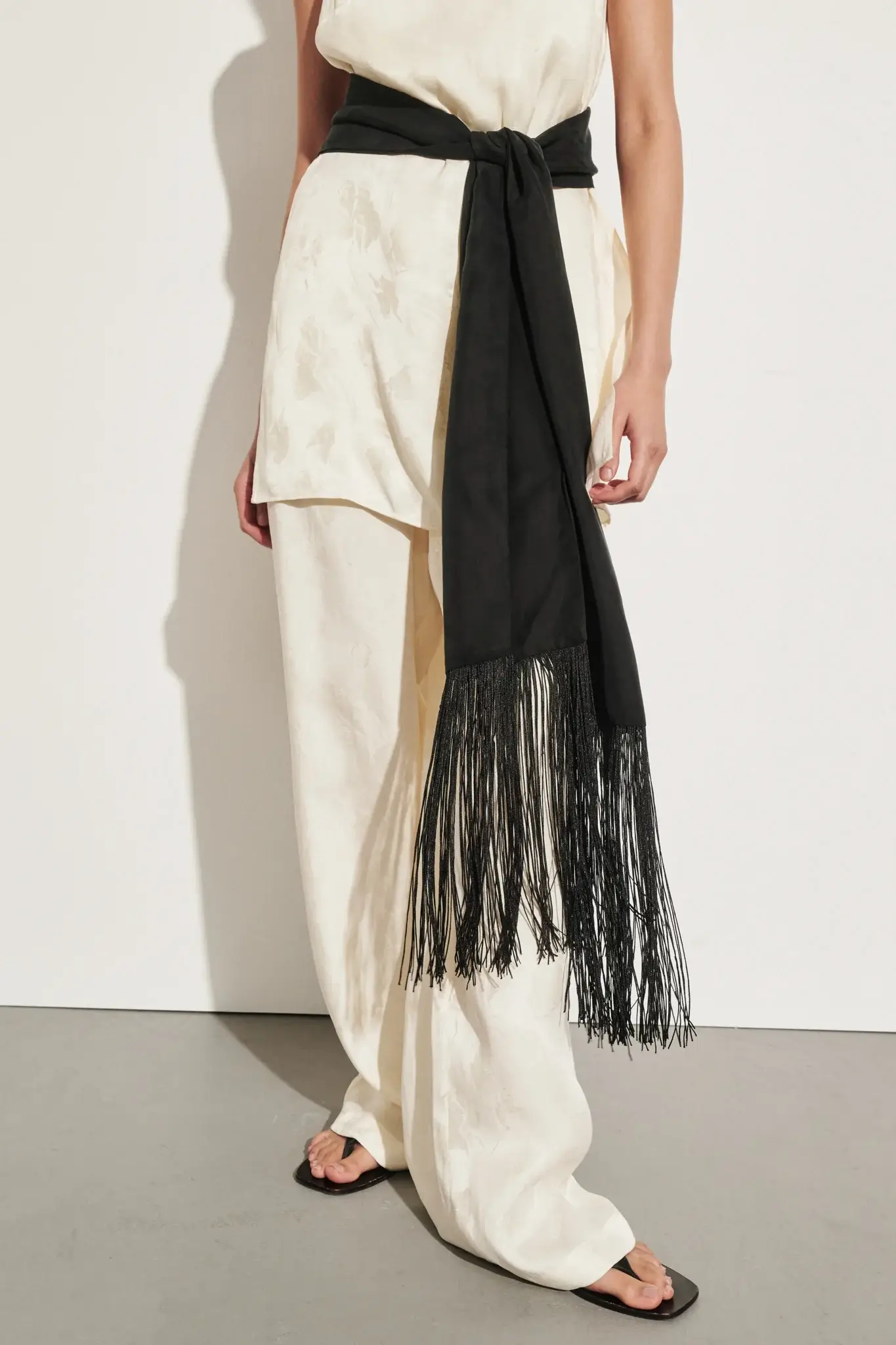 dissh silk fringe scarf