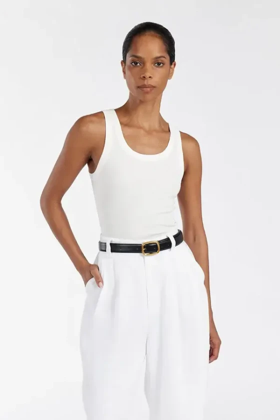 DISSH white singlet top