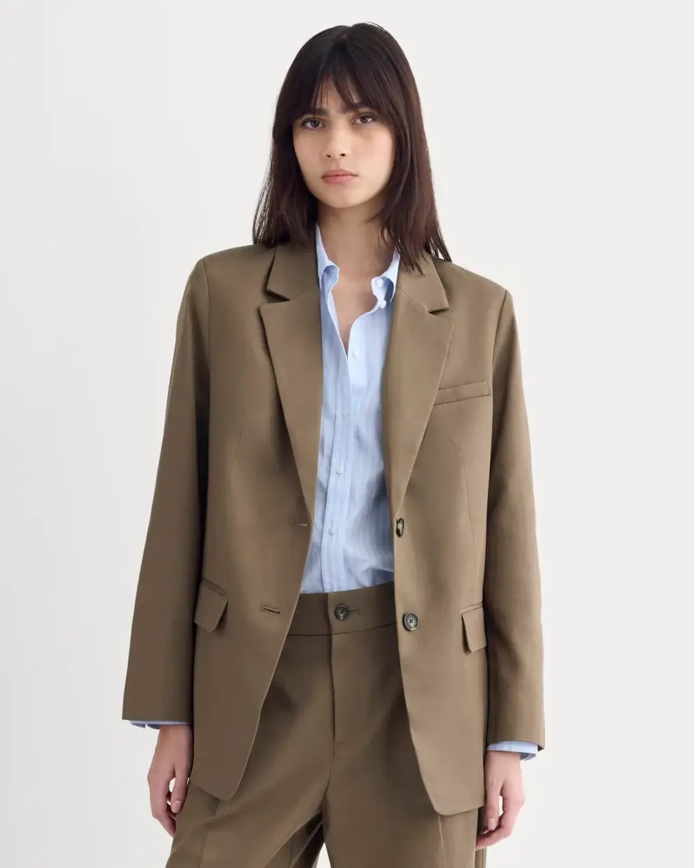 Everlane taupe olive blazer