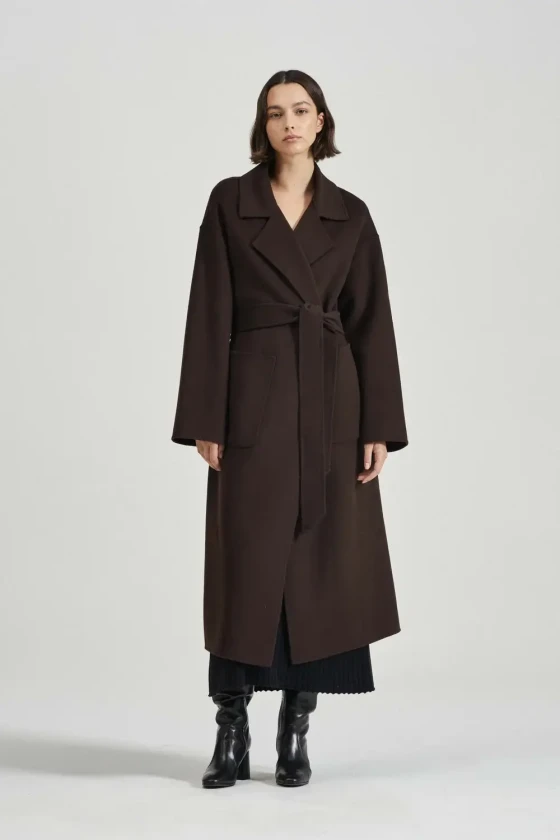 Friends With Frank brown long coat
