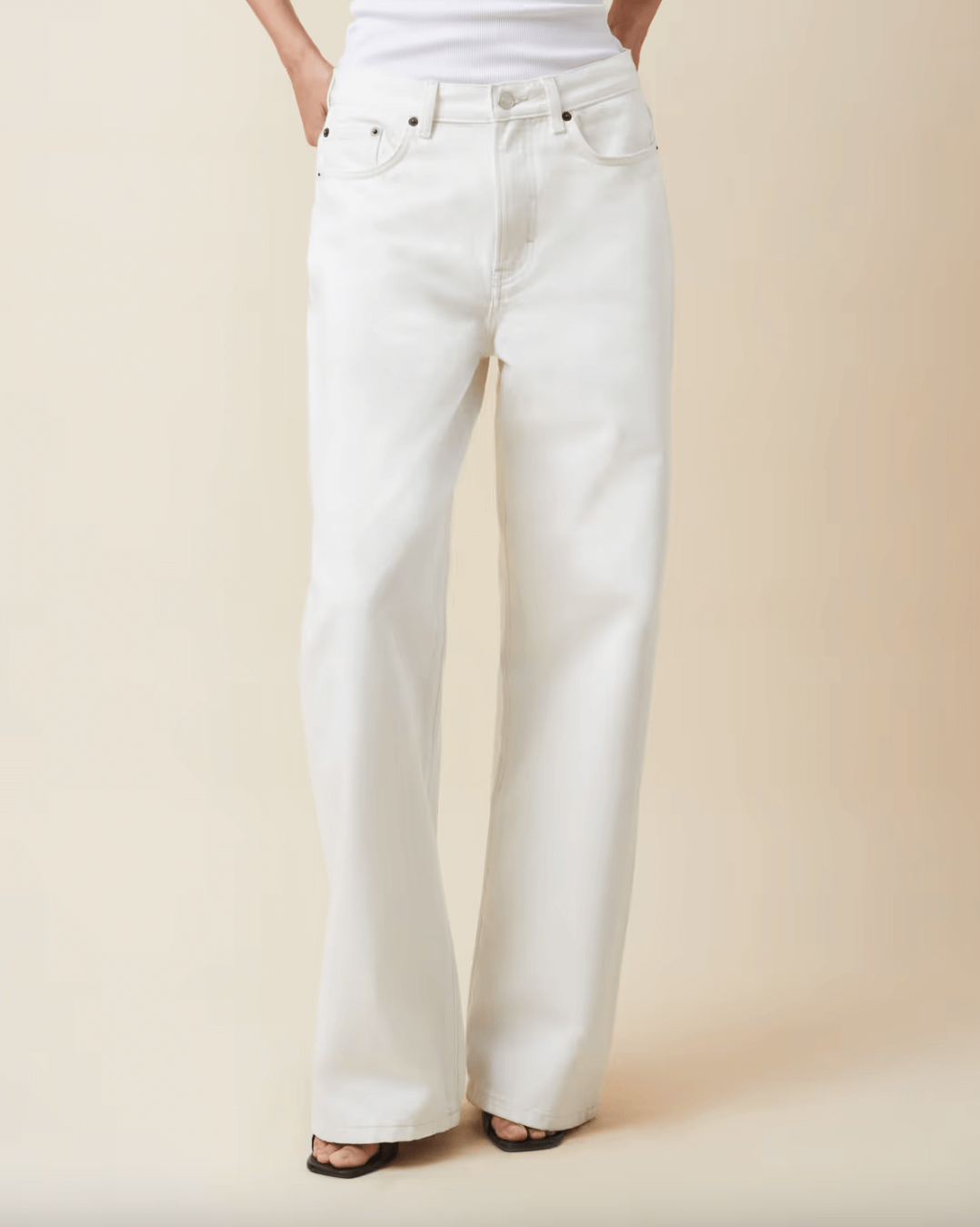 Jeanerica white straight leg jeans
