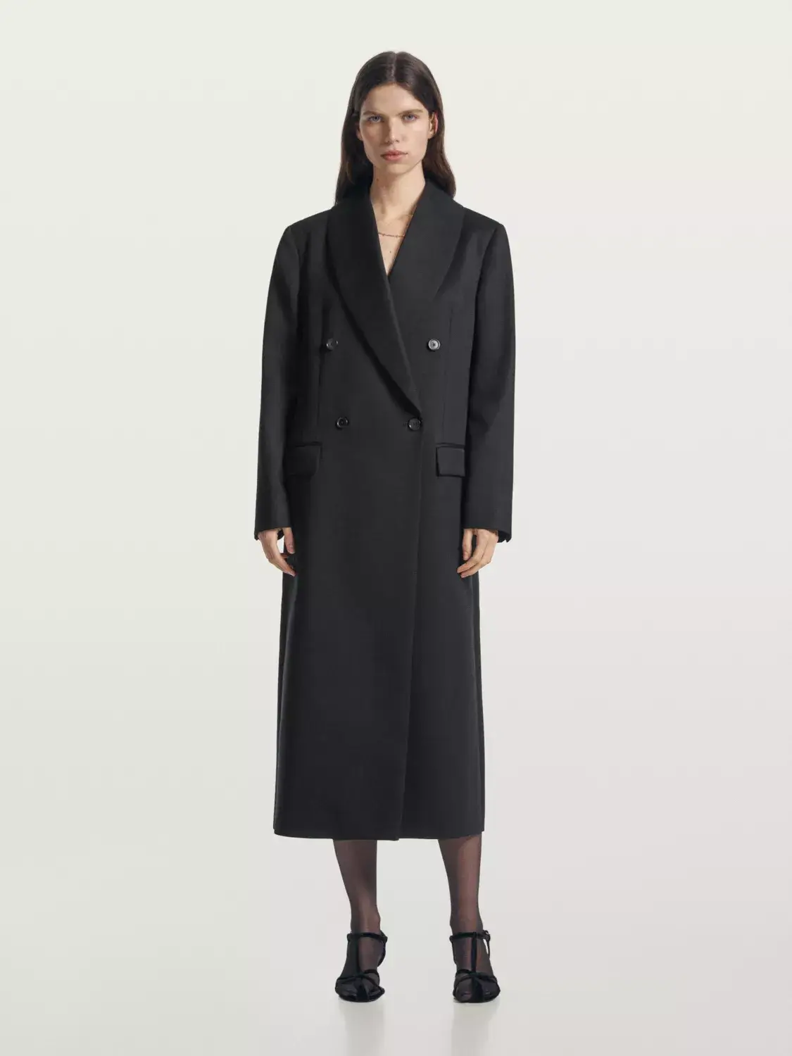 Massimo dutti black coat