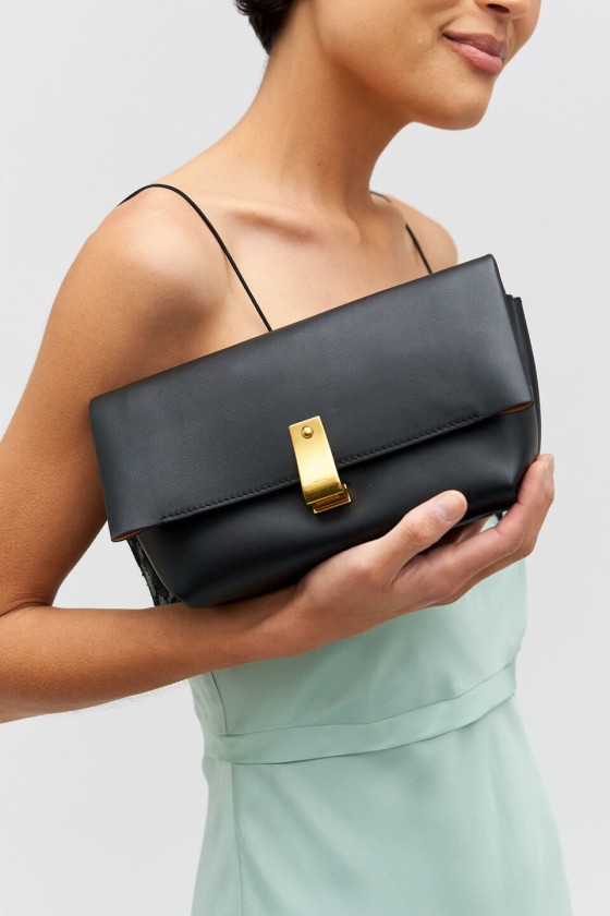 Oroton black clutch bag