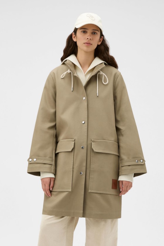 Oroton khaki mac coat