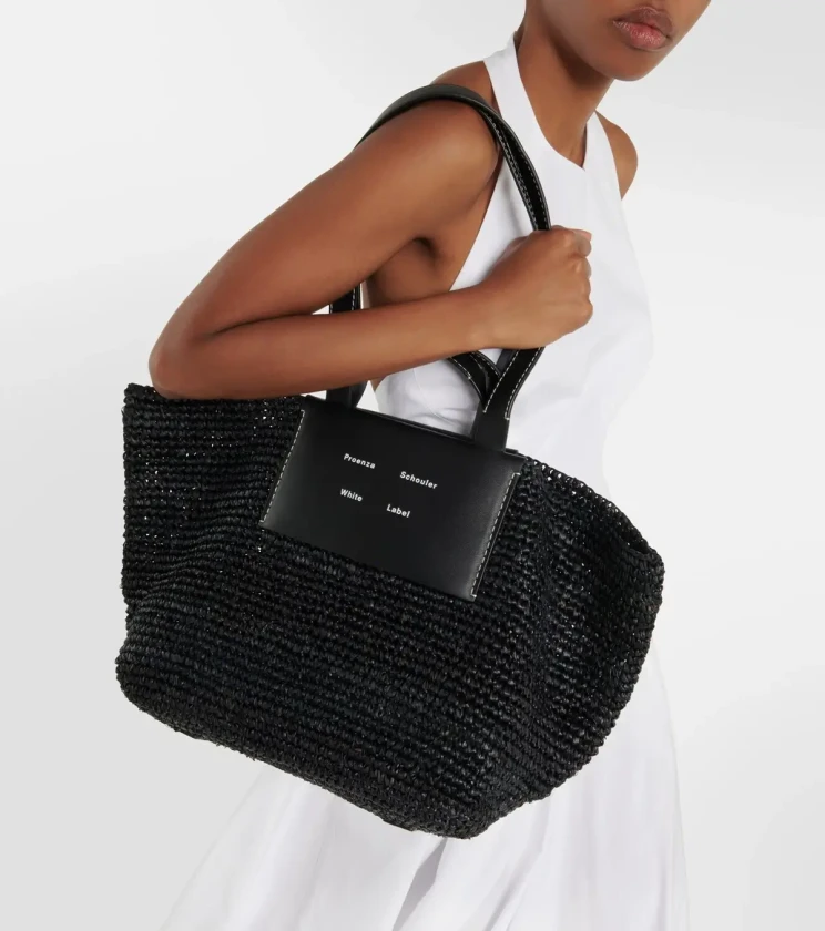 Proenza Schouler white label black raffia bag