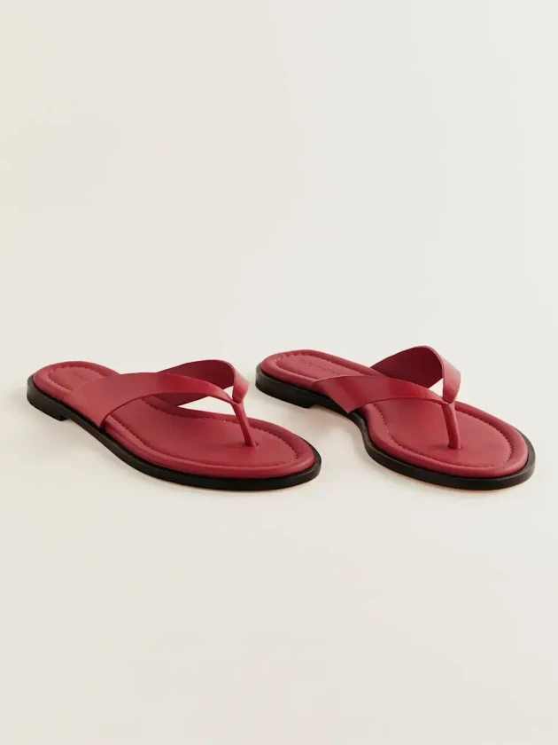 Reformation red flat sandals