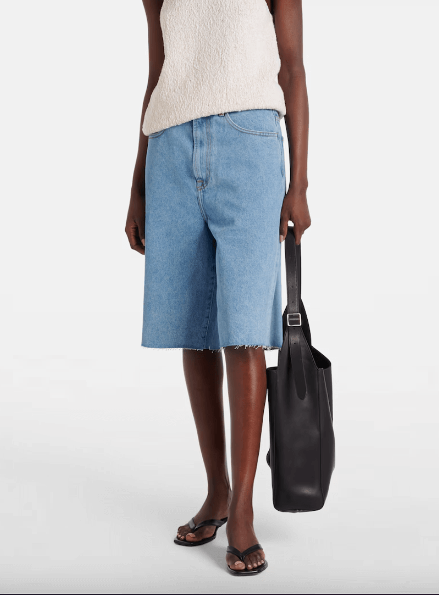 Rohe long denim shorts