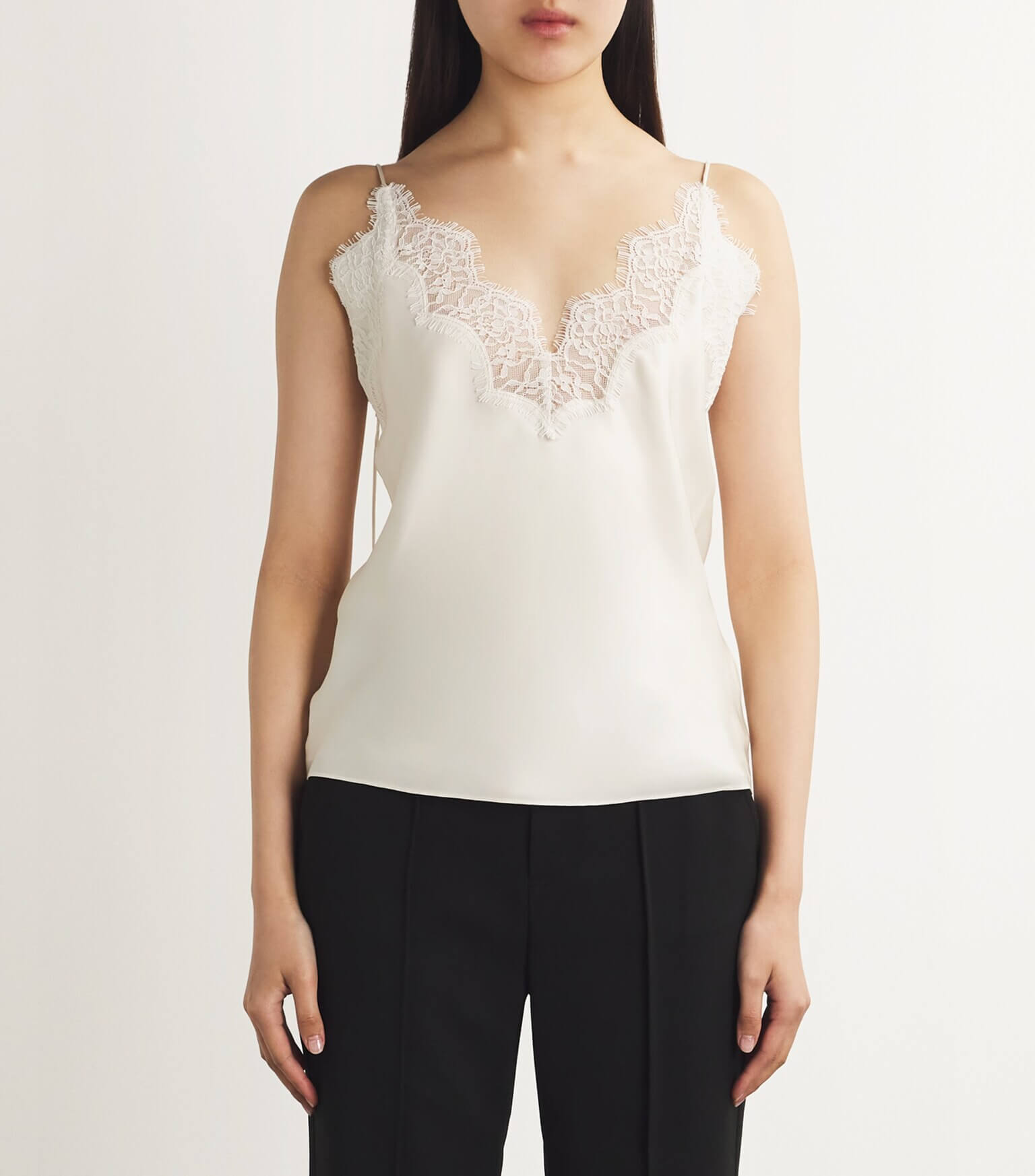 Rohe lace trim silk camisole singlet top
