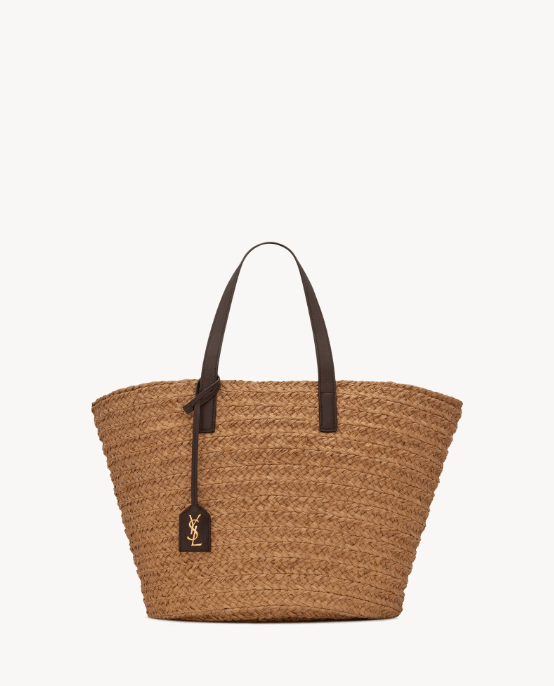Saint Laurent raffia tote bag
