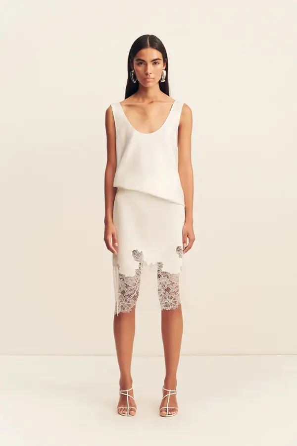 Shona Joy silk lace Lucia skirt