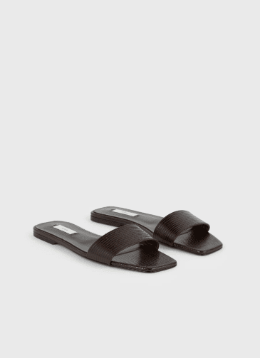 Toteme lizard embossed brown sandals