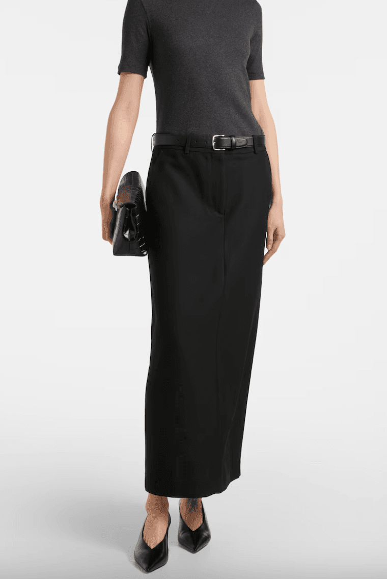 Toteme black maxi midi pencil skirt