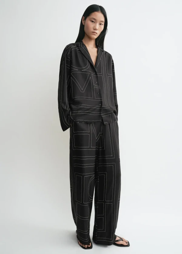 Toteme monogram silk shirt